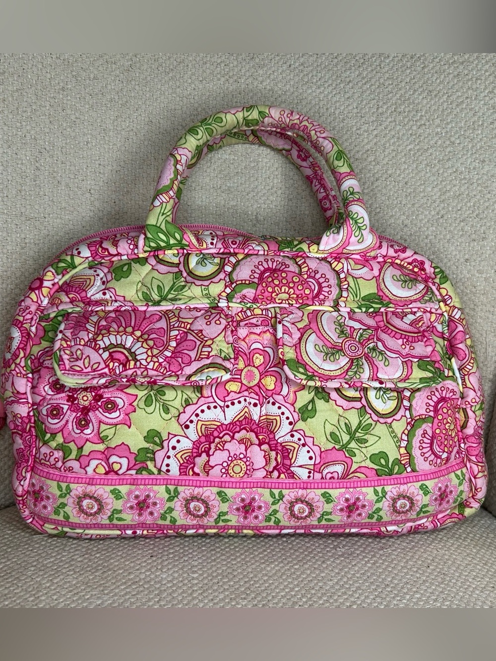 Vera Bradley petal pink bowler bag. Mint condition